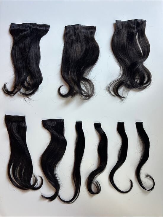 Luxy Hair Other - Luxy Seamless Clip In Hair Extensions 16” Inch 140g 1B Off Black Remy Human Hair